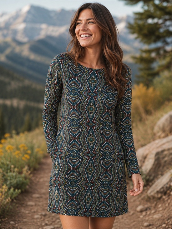 Prana Dresses & Skirts - Prana Cece Long Sleeved Shift Dress, L.